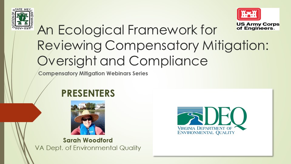 Part 8C: Presenter: Sarah Woodford, Virginia Department of Environmental Quality