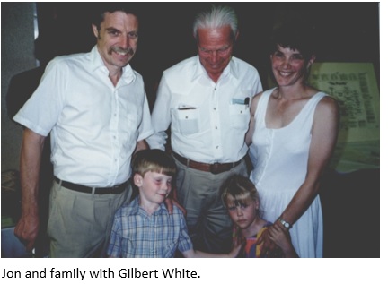 Jon and Family with Gilbert White