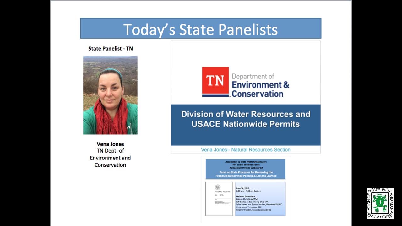 Part 4: Presenter: Vena Jones, Tennessee Department of Environment and Conservation 