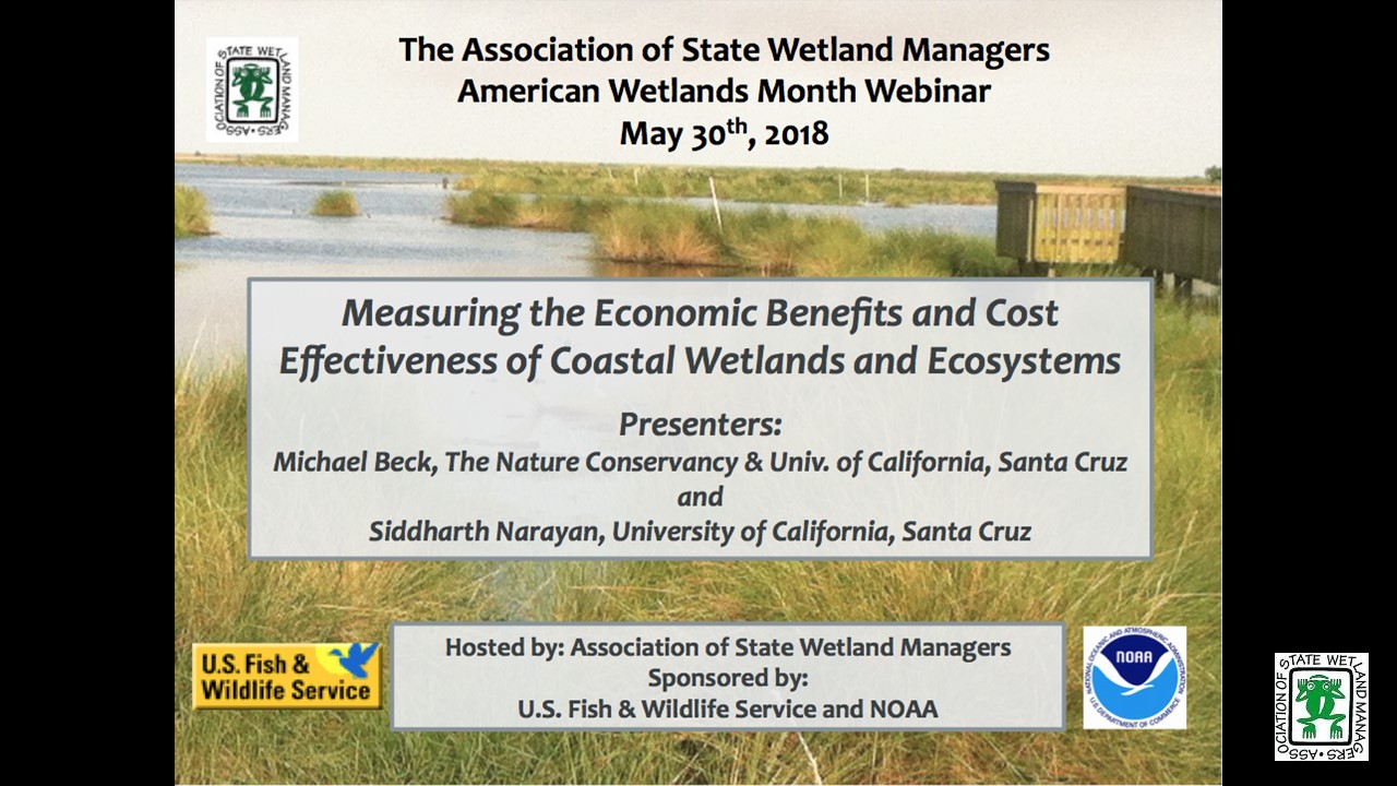 Part 1: Introduction: Marla Stelk, Association of State Wetland Managers 