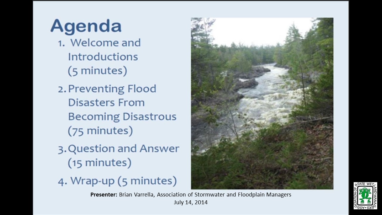 Part 2: Presenter: Brian Varrella, Chair, Colorado Association of Stormwater and Floodplain Managers 