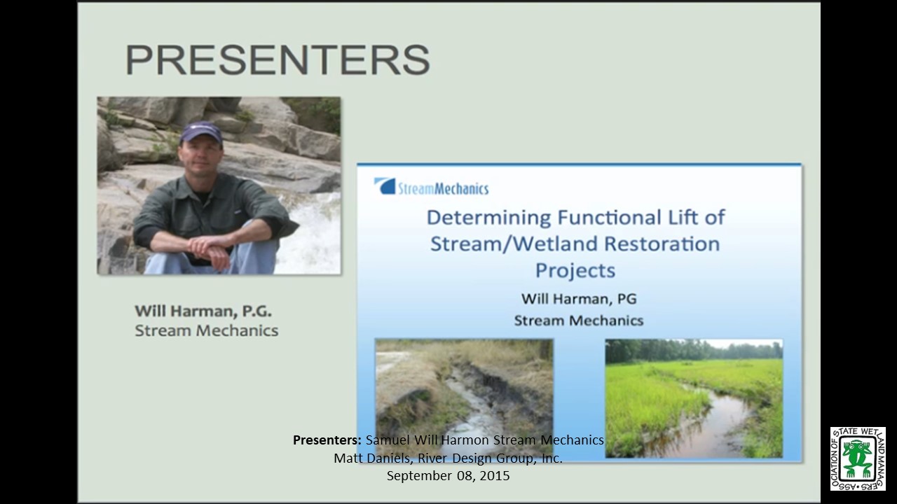 Part 2: Presenter: Will Harman, PG, Stream Mechanics