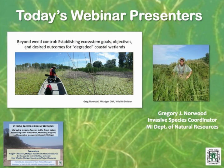 Part 2: Presenter: Gregory J. Norwood, Michigan Department of Natural Resources